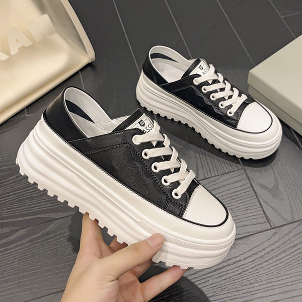 Chaussures Plates Cuir Étudiantes