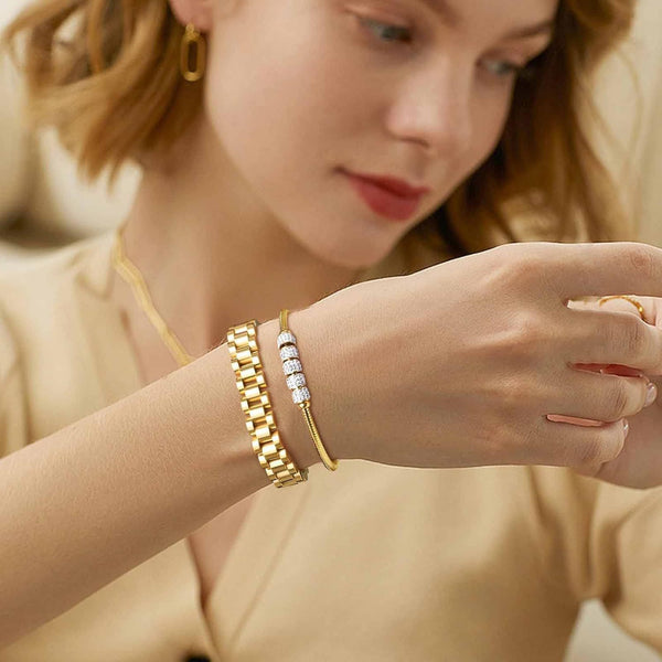 Bracelet femme ajustable personnalisé