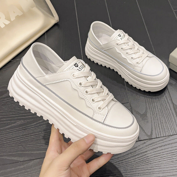 Chaussures Plates Cuir Étudiantes